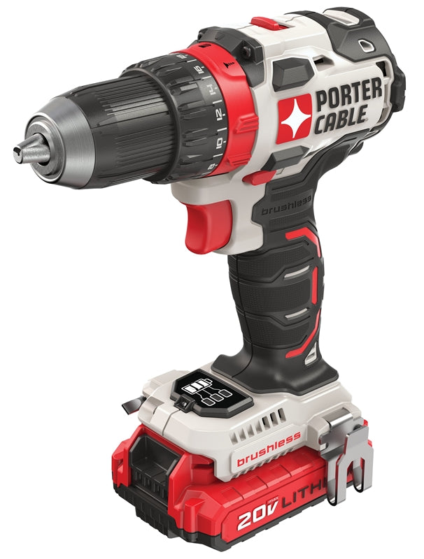 PORTER-CABLE Porter-Cable PCCK607LB Drill/Driver Kit, Battery Included, 20 V, 1/2 in Chuck, Ratcheting Chuck TOOLS PORTER-CABLE