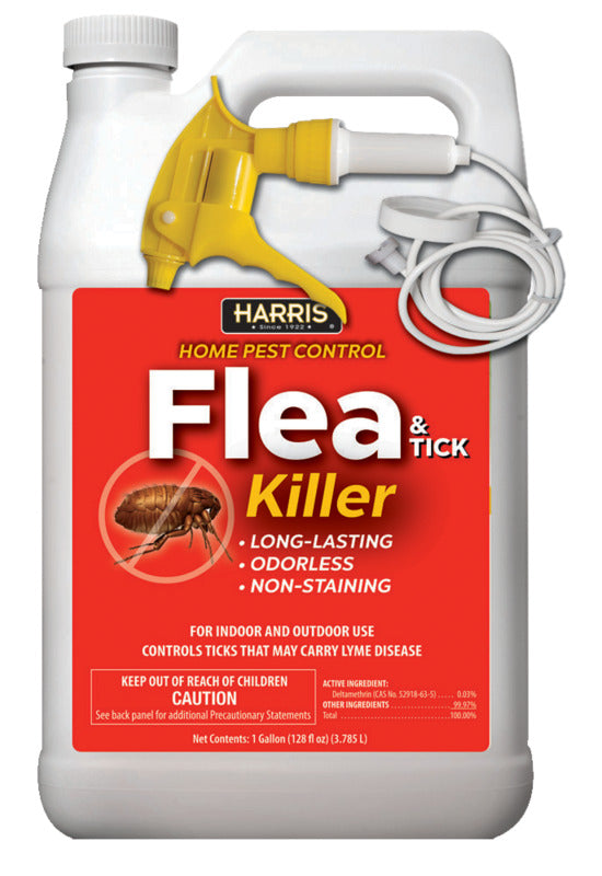 P.F. HARRIS MANUFACTURING Harris HFT-128 Flea and Tick Killer, Liquid, Spray Application, 1 gal LAWN & GARDEN P.F. HARRIS MANUFACTURING