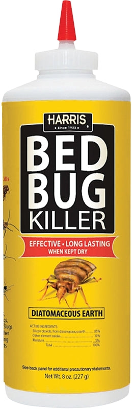 P.F. HARRIS MANUFACTURING Harris HDE-8 Bed Bug Killer, Powder, Spray Application, 8 oz Bottle LAWN & GARDEN P.F. HARRIS MANUFACTURING