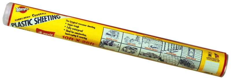 WARP'S Warp's 4CH10 Poly Film, 25 ft L, 10 ft W, 4 mil Thick, Clear HARDWARE & FARM SUPPLIES WARP'S