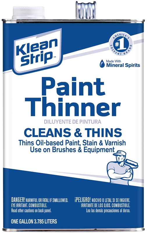 KLEAN STRIP Klean Strip GKPT94002P Paint Thinner, Liquid, Free, Clear, Water White, 1 gal, Can PAINT KLEAN STRIP