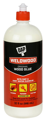 DAP DAP Weldwood 00492 Wood Glue, Yellow, 1 qt Bottle PAINT DAP   