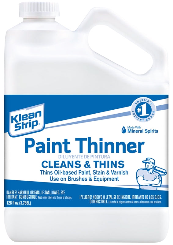 KLEAN STRIP Klean Strip GKPT94400 Paint Thinner, Liquid, Free, Clear, Water White, 1 gal, Can PAINT KLEAN STRIP