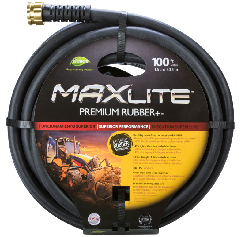 SWAN Swan SGC58100 Garden Hose, 100 ft L, Black