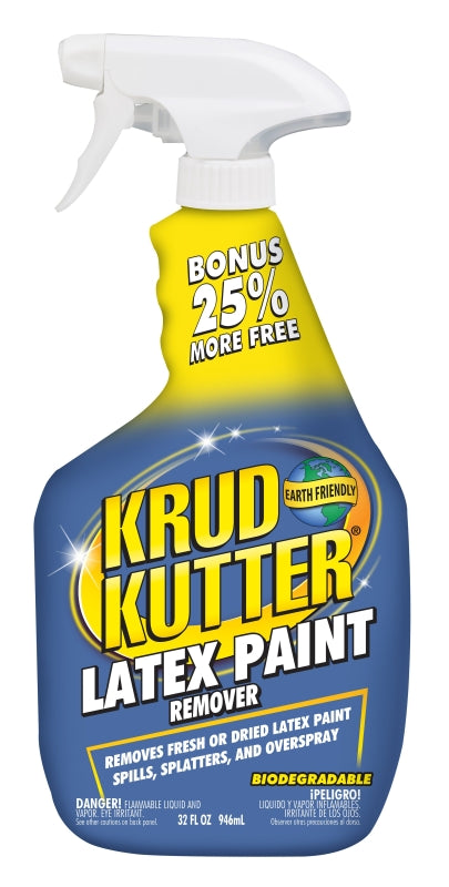 KRUD KUTTER Rust-Oleum 336249 Latex Paint Remover, Liquid, Solvent-Like, Colorless, 24 oz PAINT KRUD KUTTER