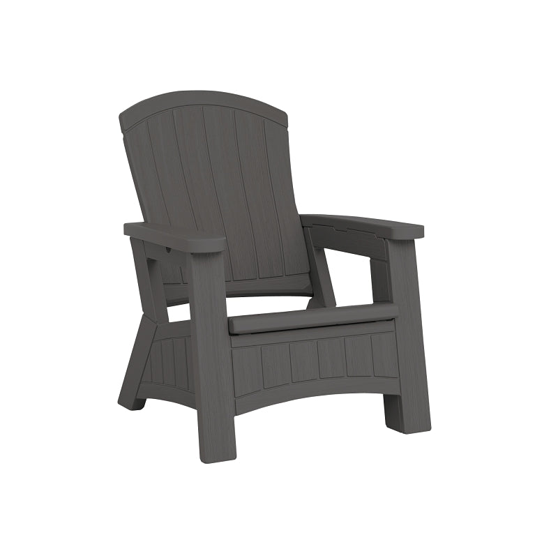 SUNCAST Suncast BMAC1000PD Adirondack Chair with Storage, 30 in W, 32-1/2 in D, 38-1/2 in H, Resin Seat, Wood Frame OUTDOOR LIVING & POWER EQUIPMENT SUNCAST