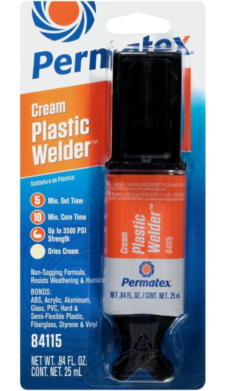 PERMATEX Permatex 84115 Epoxy, Off-White, Liquid, 0.84 oz Syringe PAINT PERMATEX