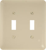 AMERELLE Amerelle 935TTAL Wallplate, 5 in L, 4-5/8 in W, 2 -Gang, Steel, Light Almond ELECTRICAL AMERELLE