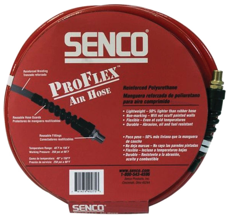 SENCO Senco PC0979 Air Hose, 3/8 in OD, 50 ft L, MPT, 250 psi Pressure, Polyurethane TOOLS SENCO