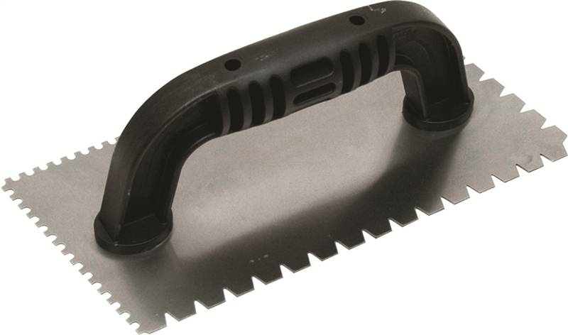 QLT BY MARSHALLTOWN QLT 238 Trowel, 9 in L, 4 in W, Flat V and U Notch TOOLS QLT BY MARSHALLTOWN   