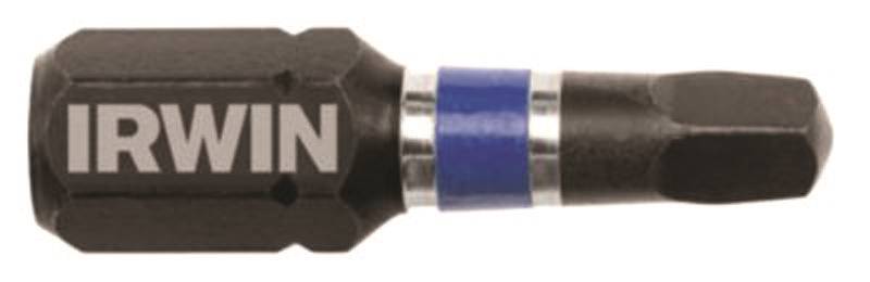 IRWIN Irwin 1837381 Insert Bit, #2 Drive, Square Recess Drive, 1/4 in Shank, Hex Shank, 1 in L, High-Grade S2 Tool Steel TOOLS IRWIN