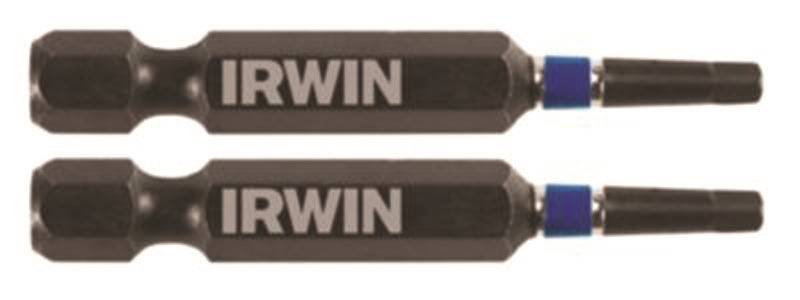 IRWIN Irwin 1837468 Power Bit, #1 Drive, Square Recess Drive, 1/4 in Shank, Hex Shank, 2 in L, High-Grade S2 Tool Steel, 2/PK TOOLS IRWIN