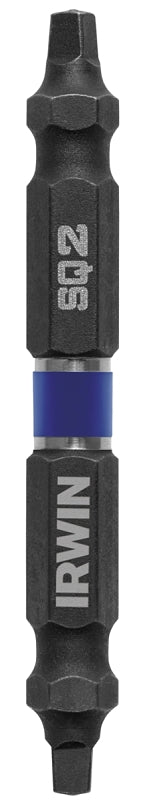 IRWIN Irwin 1870986 Power Bit, #2 Drive, Square Recess Drive, 1/4 in Shank, Hex Shank, 2-3/8 in L, High-Grade Steel TOOLS IRWIN