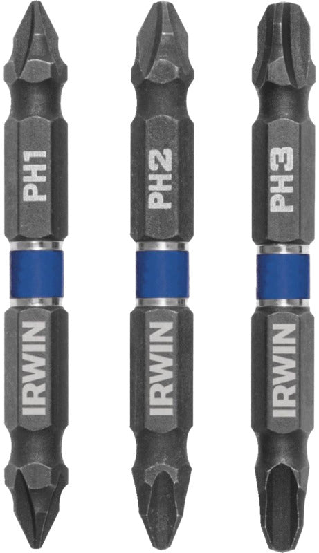 IRWIN Irwin IWAF32DEPHMIX3 Impact Bit Set, 3-Piece, Steel, Double-Ended, 3/PK TOOLS IRWIN