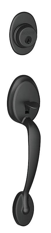 SCHLAGE LOCK Schlage F Series F58 PLY 622 Combination Lockset, Mechanical Lock, Grip Only Handle, Matte Black, 1 Grade, Metal HARDWARE & FARM SUPPLIES SCHLAGE LOCK