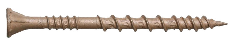 SIMPSON STRONG-TIE Simpson Strong-Tie DSVT212S Deck Screw, Tan, 2-1/2 in L, Ribbed Head, T25 Drive, Steel, 1000/PK