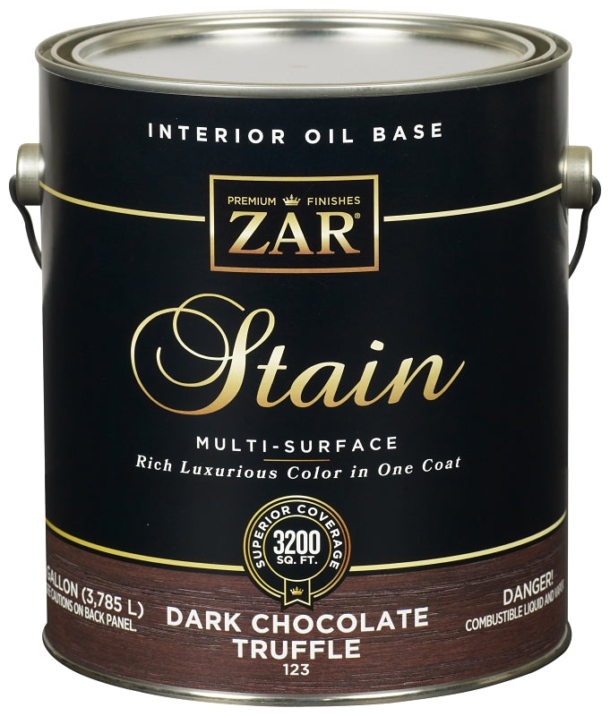 ZAR ZAR 12313 Wood Stain, Moorish Teak, Liquid, 1 gal, Can PAINT ZAR   