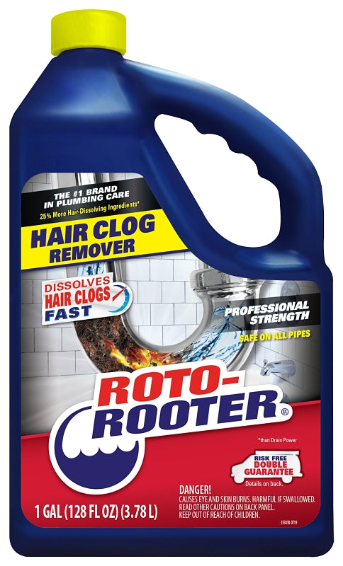 ROTO ROOTER Roto-Rooter 351402 Hair Clog Remover, Liquid, Characteristic, 128 oz PLUMBING, HEATING & VENTILATION ROTO ROOTER   