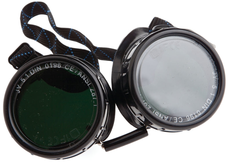 FORNEY Forney 55311 Brazing Goggles, 1.97 in Lens, Clear Lens, #5 Lens, Plastic Frame, Black/Green Frame CLOTHING, FOOTWEAR & SAFETY GEAR FORNEY