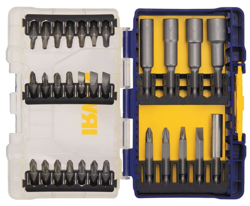 IRWIN Irwin IWAF1230 Screwdriver Bit Set, 30-Piece; Includes: (2) #1 Phillips 1 in Insert Bit, (7) #2 Phillips 1 in Insert Bit TOOLS IRWIN