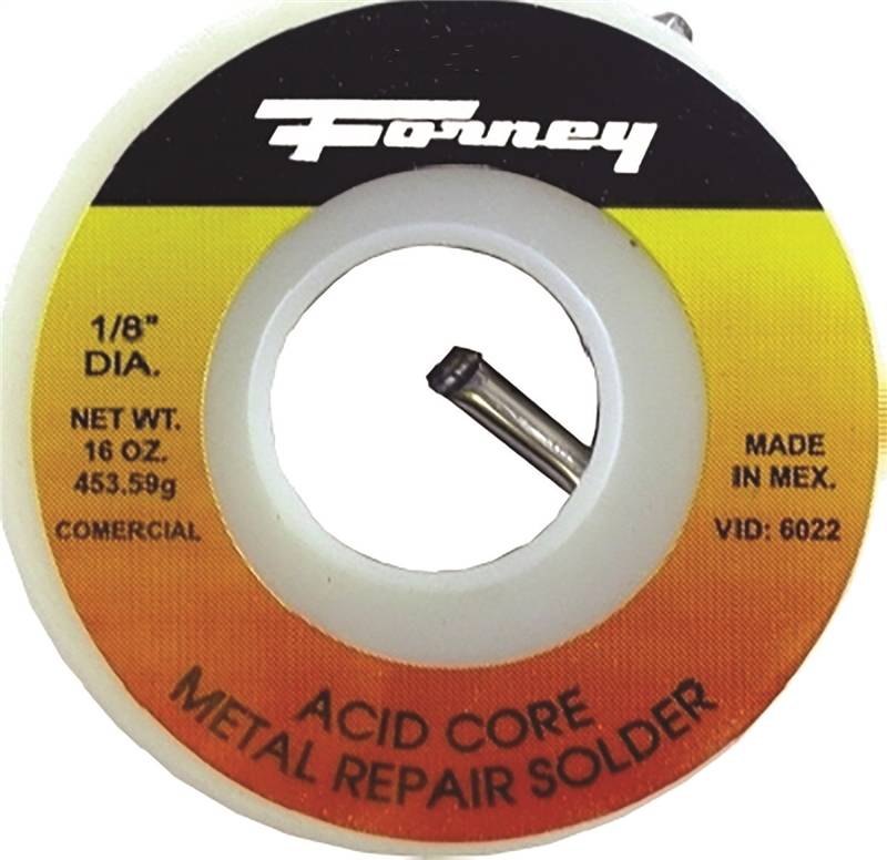 FORNEY Forney 38102 Solder, 8 oz, Solid, Silver/White, 491 deg F Melting Point