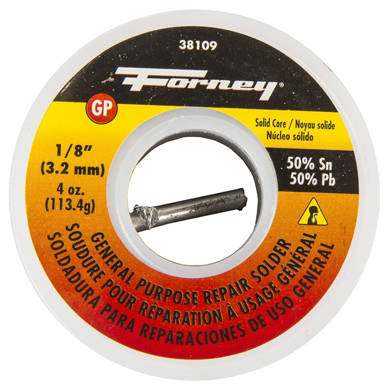 FORNEY Forney 38109 Solder, 4 oz, Solid, Silver/White, 421 deg F Melting Point