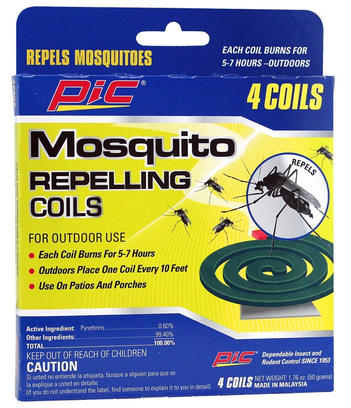 PIC PIC C-4-36 Mosquito Repelling Coil, Includes: (4) Mosquito Coils and (2) Stands LAWN & GARDEN PIC