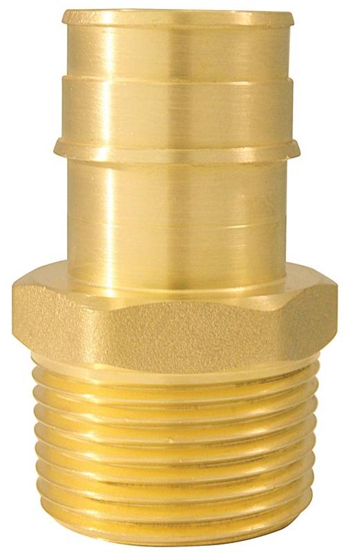 APOLLO Apollo ExpansionPEX Series EPXMA11 Pipe Adapter, 1 in, Barb x MNPT, Brass, 200 psi Pressure