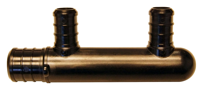 APOLLO Apollo PXPA2PTC Manifold, 3-1/2 in OAL, 3/4 in Inlet, 2-Outlet, 1/2 in Outlet, Polyalloy, Black, 200 psi Pressure PLUMBING, HEATING & VENTILATION APOLLO