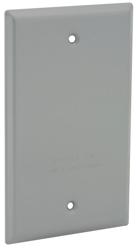 HUBBELL Hubbell 5173-0 Cover, 4-17/32 in L, 2-25/32 in W, Aluminum, Gray, Powder-Coated ELECTRICAL HUBBELL   