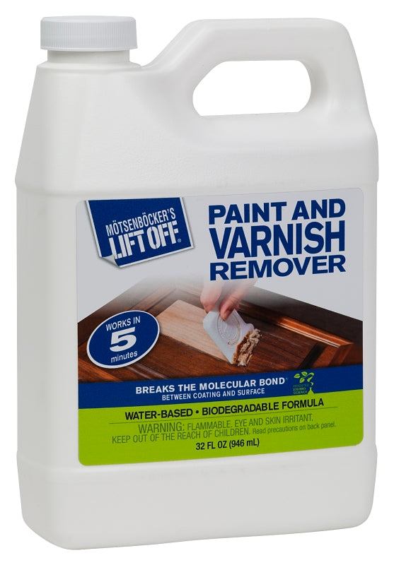 MOTSENBOCKER'S LIFT OFF Motsenbocker's Lift Off 41132 Paint and Varnish Remover, Liquid, Mild, Clear, 32 oz, Bottle CLEANING & JANITORIAL SUPPLIES MOTSENBOCKER'S LIFT OFF