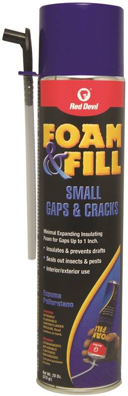 RED DEVIL Red Devil Foam & Fill 0920 Foam Sealant, Champagne, 20 oz Aerosol Can PAINT RED DEVIL   