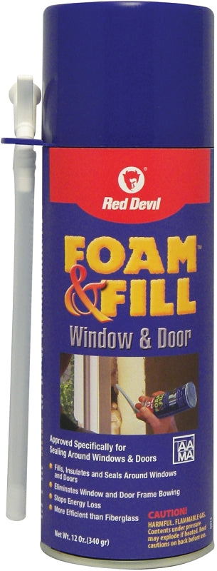 RED DEVIL Red Devil Foam & Fill 0914 Foam Sealant, Champagne, 12 oz Aerosol Can PAINT RED DEVIL   