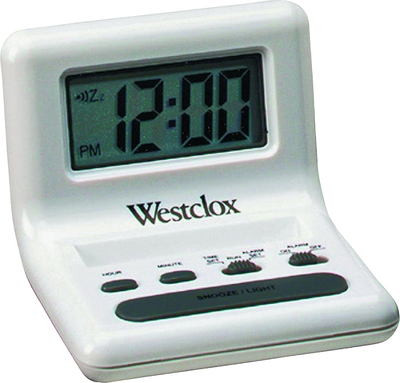 WESTCLOX Westclox 47538A Alarm Clock, AAA Battery, LCD Display, Plastic Case, Black Case HOUSEWARES WESTCLOX   