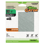 GATOR Gator 5162 Sand Paper, 4-1/2 in W, 5-1/2 in L, 80 Grit TOOLS GATOR