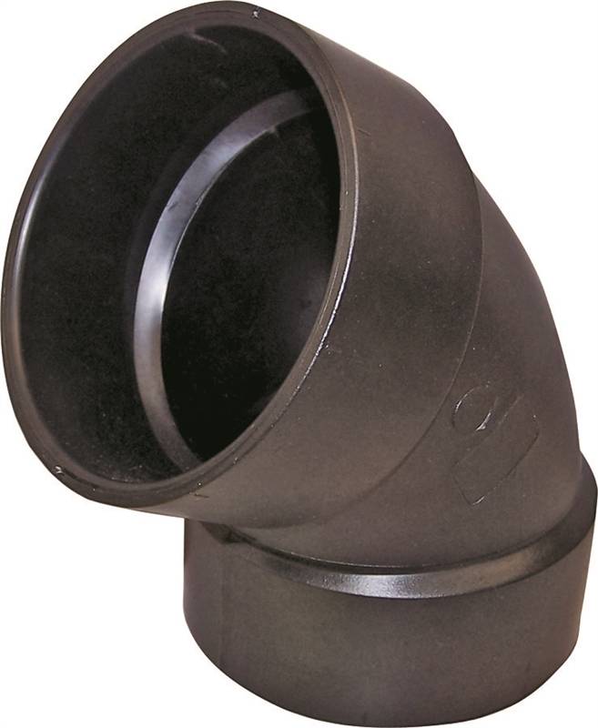 IPEX USA LLC-CANPLAS Canplas 102603LBC Pipe Elbow, 3 in, Hub, 60 deg Angle, ABS, Black LAWN & GARDEN IPEX USA LLC-CANPLAS