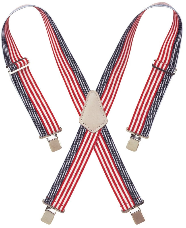 CUSTOM LEATHERCRAFT CLC Tool Works Series 110USA Work Suspender, Elastic, Blue/Red/White CLOTHING, FOOTWEAR & SAFETY GEAR CUSTOM LEATHERCRAFT