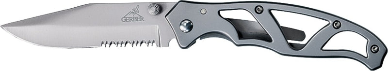 GERBER Gerber 22-48443 Folding Pocket Knife, 3.01 in L Blade, HCS Blade, 1-Blade, Silver Handle SPORTS & RECREATION GERBER