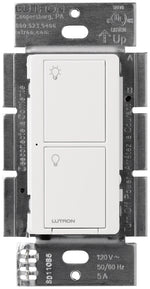 LUTRON Lutron Caseta PD-5ANS-WH-R Smart Lighting Neutral Switch, 120 V, White ELECTRICAL LUTRON   