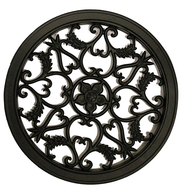 NUVO IRON Nuvo Iron ACW55 Series Gate Fence Insert, 15 in Dia Dimensions, Round, Aluminum, Black