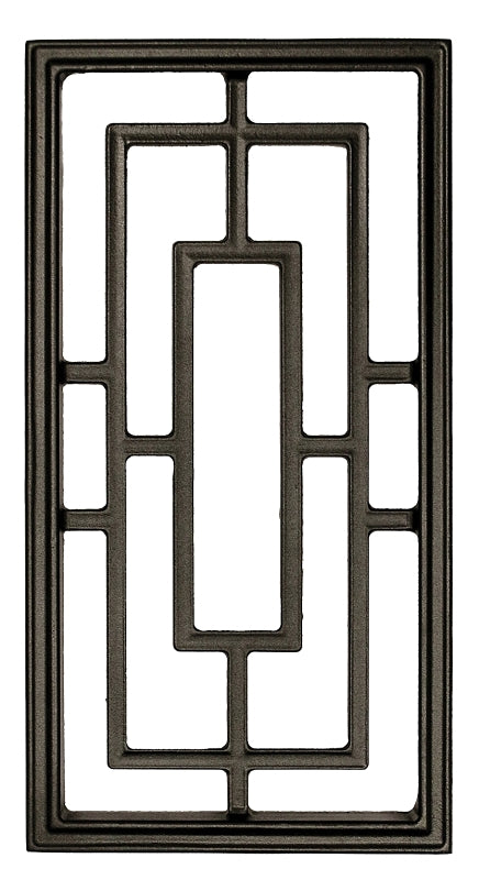 NUVO IRON Nuvo Iron ACW57 Series Gate Fence Insert, 9 x 17 in Dimensions, Rectangular, Aluminum, Black