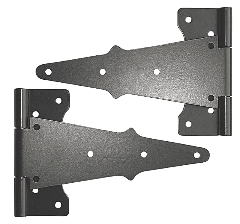 NUVO IRON Nuvo Iron TH8BLK Tee Hinge, 8 in H Frame Leaf, Galvanized Steel HARDWARE & FARM SUPPLIES NUVO IRON