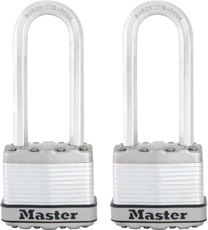 MASTER LOCK Master Lock Magnum Series M1XTLJ Padlock, Keyed Alike Key, 5/16 in Dia Shackle, 2-1/2 in H Shackle, Stainless Steel Body
