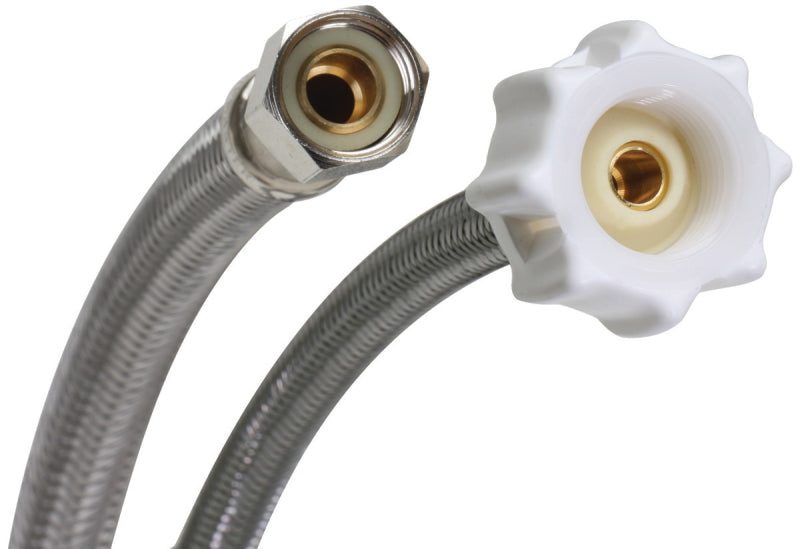 FLUIDMASTER Fluidmaster Click Seal Series B1T09CS Toilet Connector, 9 in L, 3/8 in Inlet, Compression Inlet, 7/8 in Outlet
