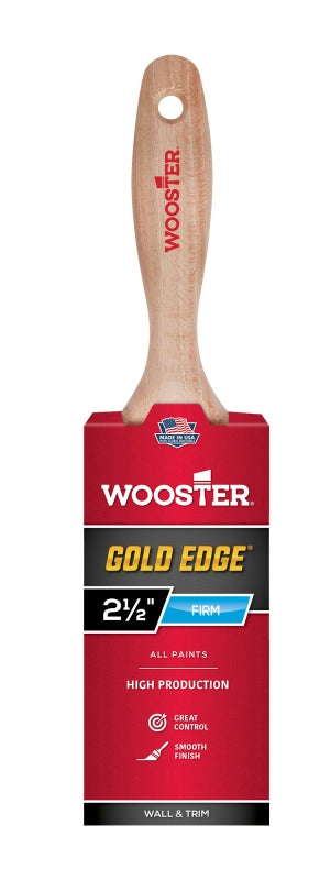WOOSTER BRUSH Wooster 5232-2-1/2 Paint Brush, 2-1/2 in W, 2-15/16 in L Bristle, Polyester Bristle, Flat Sash Handle PAINT WOOSTER BRUSH   