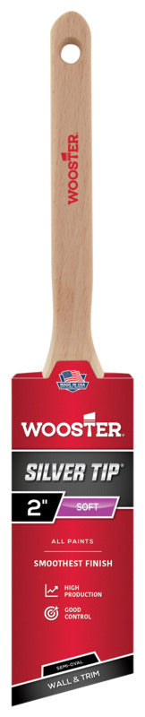 WOOSTER BRUSH Wooster 5228-2 Paint Brush, 2 in W, Semi-Oval Brush, Polyester Bristle, Sash Handle PAINT WOOSTER BRUSH   