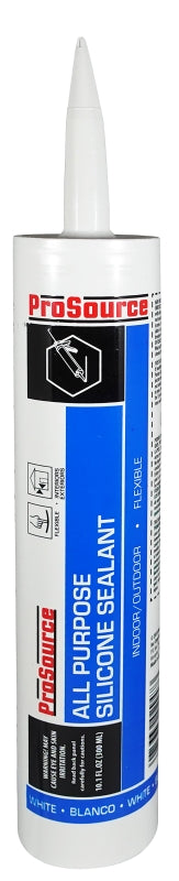 RED DEVIL ProSource 68508 All Purpose Silicone Sealant, White, 10.1 oz Cartridge PAINT RED DEVIL