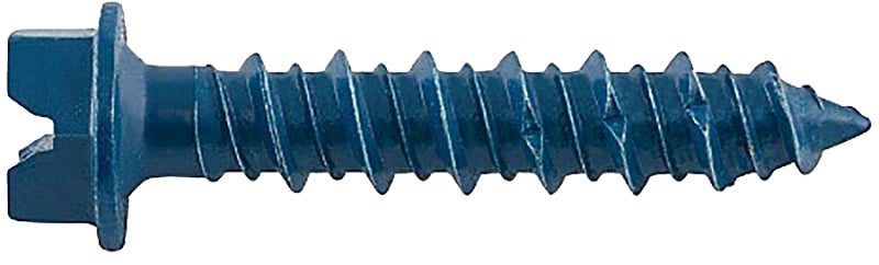 DEWALT DEWALT UltraCon+ Series DFM12700 Concrete Screw Anchor, 3/16 in Dia, 1-1/4 in L, Carbon Steel, Zinc Stalgard, 100/BX HARDWARE & FARM SUPPLIES DEWALT
