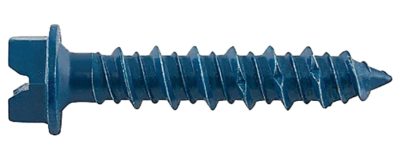 DEWALT DEWALT UltraCon+ Series DFM12720 Concrete Screw Anchor, 1/4 in Dia, 1-1/4 in L, Carbon Steel, Zinc Stalgard, 100/BX HARDWARE & FARM SUPPLIES DEWALT