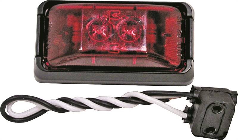 PETERSON MFG PM V153KR Marker Light Kit, 12 V, LED Lamp, Red Lens, Bracket Mounting AUTOMOTIVE PETERSON MFG   